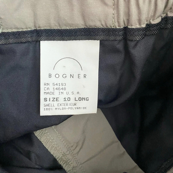 Bogner Ski Snow Pants Grey Taupe Puffer Nylon - Picture 10 of 12